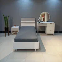 دکتر چوب سرویس خواب نوجوان/ تخت یک نفره طوسی سفید