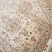 جفت ذرع‌ونیم دستباف تبریز خطیبی چله‌ابریشم ۵۰رج پر|فرش|تهران, بازار|دیوار