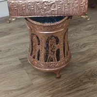 سطل و جا دستمال کاغذی مس بسیار زیبا در حد نو