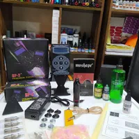 پک پکیج دستگاه تتو پن بدن رنگ ترانس سوزن/فروشگاه