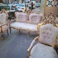 مبل مبلمان سلطنتی نه نفره چوب راش با میز 17500|مبلمان خانگی و میز عسلی|مشهد, پنجتن|دیوار