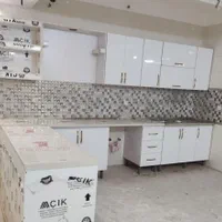 کابینت آشپزخانه تمام‌سفیدبراق (کد ۱۲۰۸)