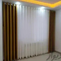 پرده مخمل شانل دوخته پانچ و حریر