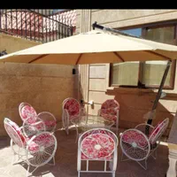 میز و صندلی  باغی ویلایی حیاطی گلبرگ صورتی