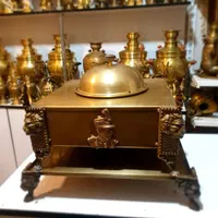 منقل سماوری تامیزا برنجی زغالی ذغالی سماور گازی|صنایع دستی و سایر لوازم تزئینی|یزد, |دیوار