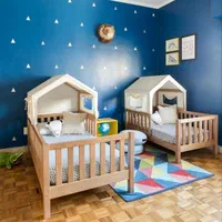 تخت کودک طرح خونه کلبه ای