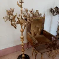 کنارسالنی برنزی فرشته چلچراغ فرشته برنز آباژور|چراغ خواب و آباژور|ارومیه, |دیوار