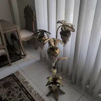 آباژور سه شاخه برنج و سنگ مرمر قدیمی فروش فوری|چراغ خواب و آباژور|تهران, گلستان (شهرک راه آهن)|دیوار