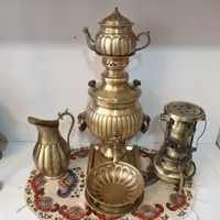 سماور ذغالی کازاندا برنجی زغالی گازی|صنایع دستی و سایر لوازم تزئینی|تهران, بازار|دیوار