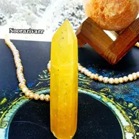 منشور سیترین خالص و کوارتز معدنی و طبیعی|جواهرات|رشت, کاکتوس|دیوار