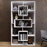 بو‌فه و کتا‌بخانه مد‌ل تر‌ا‌نه سفید|کتابخانه، شلف، قفسه‌های دیواری|تبریز, |دیوار