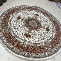 فرش دایره 2 متری ماشینی طرح دستبافت تبریز