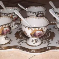 ست بستنی خوری آنتیک لردشید|ظروف سرو و پذیرایی|اصفهان, باغ نگاره|دیوار