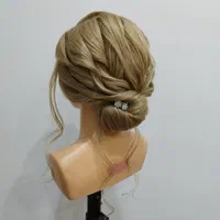 کله مانکن موی طبیعی به همراه پایه نگهدارنده