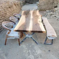 میز نهارخوری روستیک غذاخوری چوب طبیعی گردو|میز و صندلی غذاخوری|تهران, مسگرآباد|دیوار