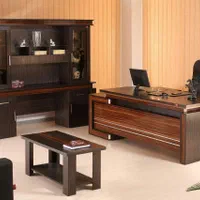 میز اداری پایه فلزی مربعی و صندلی