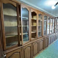 ویترین کتابخانه بوفه  پنجره چوبی گردو عتیقه جات|کلکسیون اشیاء عتیقه|شیراز, دروازه قران|دیوار