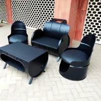 مبل دونفره بشکه ای /میز وسط بزرگ بشکه ای