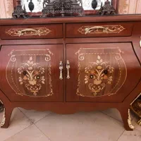 آینه کنسول معرق چوبی ۲درب خمرایی|بوفه، ویترین، کنسول|تبریز, |دیوار