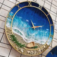 ساعت دیواری دریا سه‌بعدی رزین دستساز کد ۵