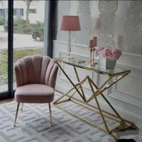 آیینه کنسول فلزی استیل دکوری مدل هفتی