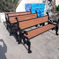نیمکت فلزی پارکی چدن چوب پلاست شهری پروفیل