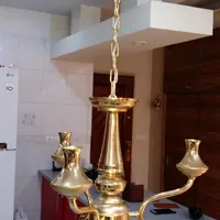 لوستر سه شاخه برنجی