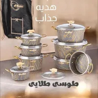 سرویس قابلمه ۲۱ پارچه ماموت طرح سنگ ماربل عمده وتک|ظروف پخت‌وپز|تهران, شوش|دیوار