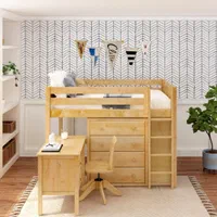 ست تخت خواب دوطبقه کمجا با میز قفسه کشو درآور L1|تخت و سرویس خواب|تهران, بهاران|دیوار