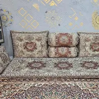 شاهنشین پشتی مثلثی لمکده ای بافت پتینه پشت ورو|پشتی|مشهد, فاطمیه|دیوار
