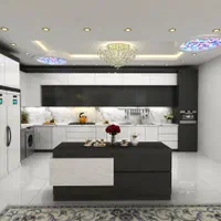 کابینت آشپزخانه ام دی اف روکش چوب کلاسیک هایگلاس سفید|مصالح و تجهیزات ساختمان|مشهد, وکیل‌آباد|دیوار