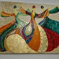 تابلو نماکاشی رقص سماع|تابلو، نقاشی، عکس|تهران, لویزان|دیوار