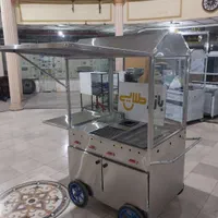 گاری چرخ دار بزرگ5کاره پختن ساندویچی سیار فر اغذیه