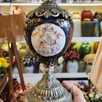 آباژور قپه چینی رومیزی|چراغ خواب و آباژور|قم, بنیاد|دیوار