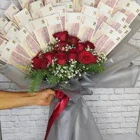 تزئین گل با اسکناس|گل مصنوعی|بوشهر, |دیوار