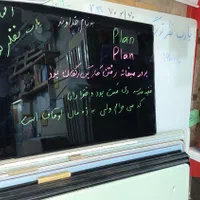 تخته وایت برد شیشه ای۱۲۰×۷۰ همراه پایه نگهدارنده|لوازم التحریر|مشهد, هفده شهریور|دیوار