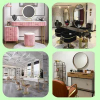 دکور آرایشگاه٪آینه صندلی٪سرشور٪تخت ترولی٪میز ناخن|آرایشگاه و سالن‌های زیبایی|تهران, شهمیرزادی|دیوار