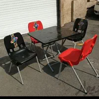 میزو صندلی پلاستیکی پایه فلزی|میز و صندلی غذاخوری|کرمانشاه, |دیوار