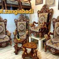 چوب گردو ( مبل قالی زنگی ابادی )|مبلمان خانگی و میز عسلی|کرمان, |دیوار