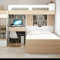 تخت خواب دو طبقه مدل شهر کودک تختخواب سیسمونی|تخت و سرویس خواب|تبریز, |دیوار