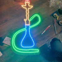 تابلو led قلیان سیگار تنباکو زغال