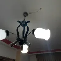 لوستر ۳ شاخه چوبی فلزی