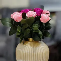 گل روبانی و گلدان|گل مصنوعی|شاهین دژ, |دیوار