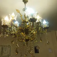 لوستر برنجی|لوستر و چراغ آویز|گلستان (تهران), |دیوار
