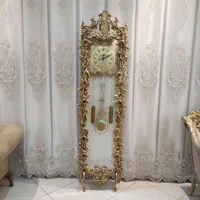 ساعت ایستاده کنارسالنی ویترینی ساعت طرح برنج