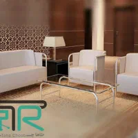 میز ریاستی اداری چستر چرمی سفید مشکی آموزشگاه زبان|دفتر کار|کرج, برغان|دیوار