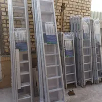 نردبان آلومنیوم . ریلی . ۲طرفه . تاشو|ابزارآلات|یزد, |دیوار