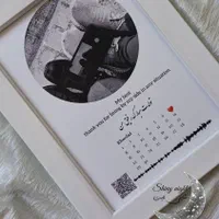 قاب تابلو خاطره موزیکال صوتی قلب موسیقی بارکد|تابلو، نقاشی، عکس|مشهد, هنرور|دیوار
