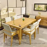 ناهارخوری غذاخوری میز صندلی راش چوب ناهار خوری|میز و صندلی غذاخوری|ملایر, |دیوار