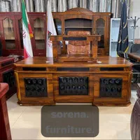 فروش لوازم دفتری میز ریاست نیمست چرم صندلی گردان|دفتر کار|اهواز, زیتون کارمندی|دیوار